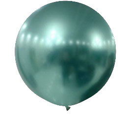 Chrome Green Jumbo Round Shape Helium Latex Balloon